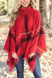 Heididress Soft Tassel Lattice Cloak Poncho Sweater