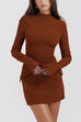 Heididress Mockneck Long Sleeves Bodycon Mini Dress