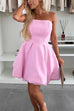 Heididress Strapless Tube Pocketed Bubble Mini Dress