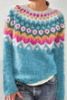 Heididress Vintage Crewneck Unique Print Cozy Sweater(in 3 Patterns)