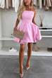 Heididress Strapless Tube Pocketed Bubble Mini Dress