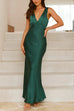 Heididress V Neck Sleeveless Maxi Party Dress