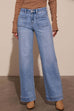 Heididress Chic Straight Wide Leg Denim Pants