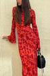 Heididress Bell Long Sleeves Floral Print Maxi Dress