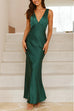 Heididress V Neck Sleeveless Maxi Party Dress