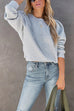 Heididress Crewneck Puff Sleeves Comfy Sweatshirt