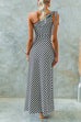 Heididress Sleeveless Tie Knot One Shoulder Striped Maxi Dress