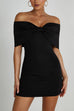 Heididress Bow Off Shoulder Bodycon Mini Party Dress