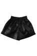 Heididress Elastic Waist Pocketed Faux Leather Shorts