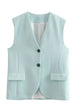 Heididress V Neck Single Breasted Blazer Vest