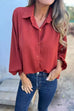 Heididress Batwing Long Sleeves Button Front Solid Shirt