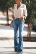 Heididress Distressed Bell Bottoms Skinny Denim Pants