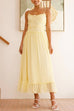 Heididress Spaghetti Strap Frill Trim Tie Bow Maxi Dress