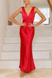 Heididress V Neck Sleeveless Maxi Party Dress