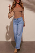 Heididress Chic Straight Wide Leg Denim Pants