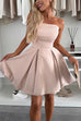 Heididress Strapless Tube Pocketed Bubble Mini Dress