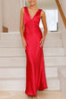 Heididress V Neck Sleeveless Maxi Party Dress