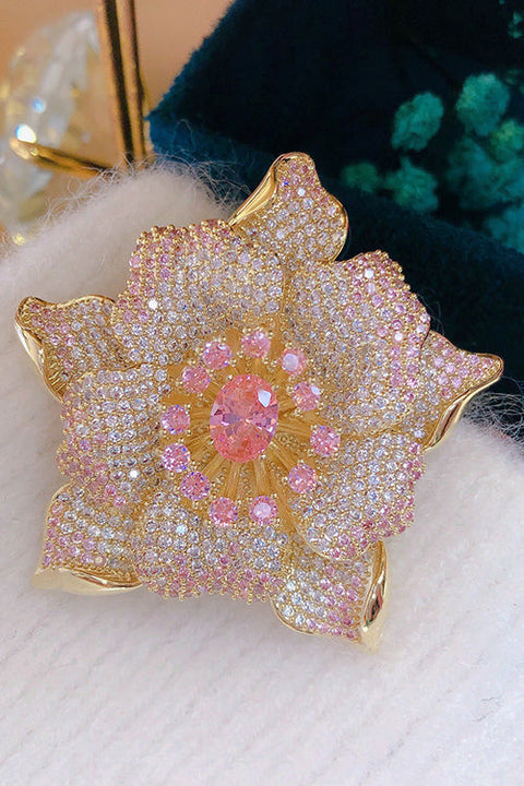 Heididress Blooming luxury Inspiring Elegance Flower Crystal Brooch