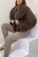 Heididress Open Front Winter Faux Fur Teddy Coat