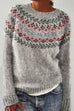 Heididress Crewneck Color Block Pattern Pullover Sweater(in 4 Patterns)