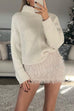 Heididress Turtleneck Drop Shoulder Winter Pullover Sweater