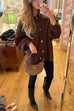 Heididress Button Up Balloon Sleeves Sweater Cardigan