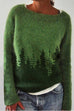 Heididress Crewneck Tree Pattern Knit Pullover Sweater(in 2 Colors)