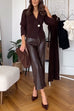 Heididress Chicest V Neck Button Up Sweater Cardigan