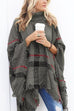 Heididress Soft Tassel Lattice Cloak Poncho Sweater