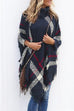 Heididress Soft Tassel Lattice Cloak Poncho Sweater