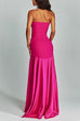 Heididress Mesh V Neck Strapless Splice Flare Maxi Party Dress