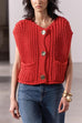 Heididress Gold Buttons Pocketed Chunky Sweater Vest