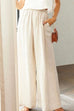 Heididress Elastic Waist Pocketed Wide Leg Cotton Linen Pants