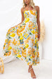 Heididress Bow Back High Waist Printed Maxi Cami Dress