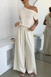 Heididress Elastic Waist Pocketed Wide Leg Cotton Linen Pants