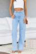 Heididress Distressed Wide Leg Boyfriend Denim Pants