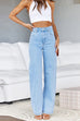 Heididress Distressed Wide Leg Boyfriend Denim Pants