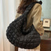 Heididress Lightweight Quilted Grid Puffer Tote Bag