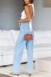 Heididress Distressed Wide Leg Boyfriend Denim Pants