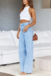 Heididress Distressed Wide Leg Boyfriend Denim Pants