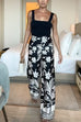 High Rise Floral Wide Leg Palazzo Pants