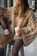 Heididress Round Neck Oversized Cable Knit Sweater