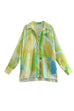 Heididress Long Sleeves Button Front Tie Dye Blouse Shirt