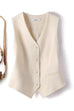 Heididress V Neck Button Up Pocketed Blazer Vest