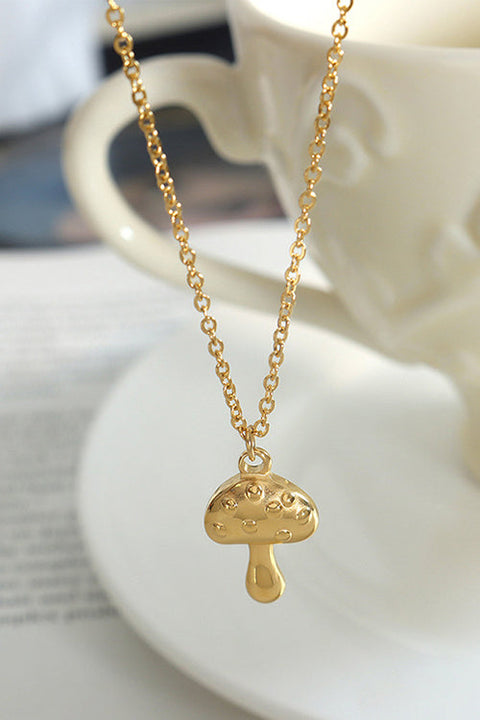 Heididress Cute Little Stereoscopic Mushroom Pendant Necklace