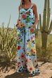 Heididress Floral Print Wide Leg Loose Overalls