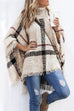 Heididress Soft Tassel Lattice Cloak Poncho Sweater