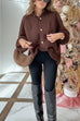 Heididress Button Up Balloon Sleeves Sweater Cardigan