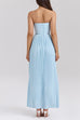 Heididress Strapless V Neck Pleated Corset Maxi Party Dress