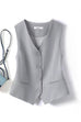 Heididress V Neck Button Up Pocketed Blazer Vest